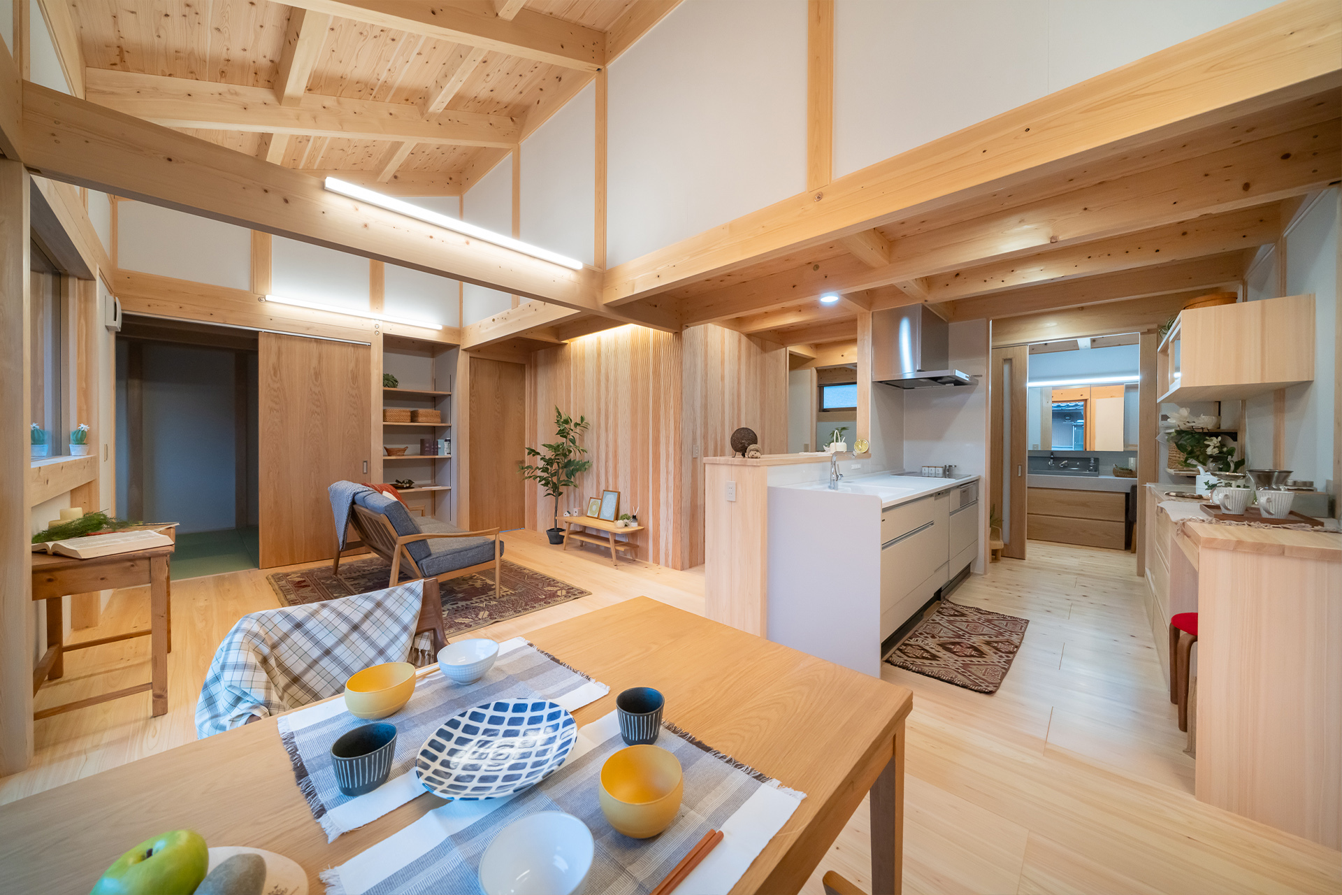 自然素材をふんだんに使ったLDK